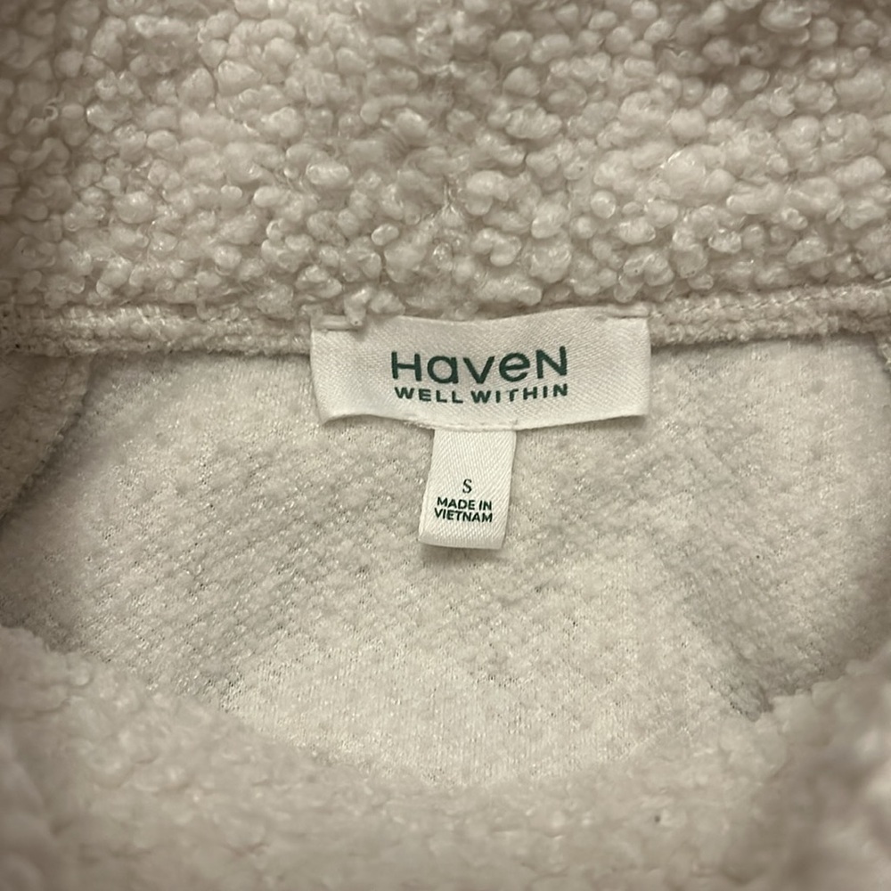 Haven Well Within Sherpa Funnel Neck Pullover - White - Picture 3 of 4